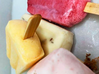 Paletas de jarabe de fruta